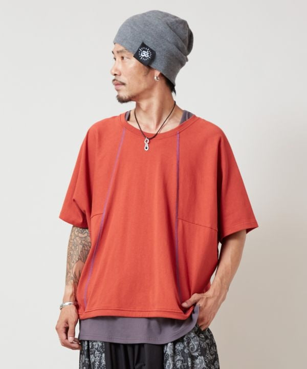 Men's Dolman Sleeve Top & Ribbed Tank Set