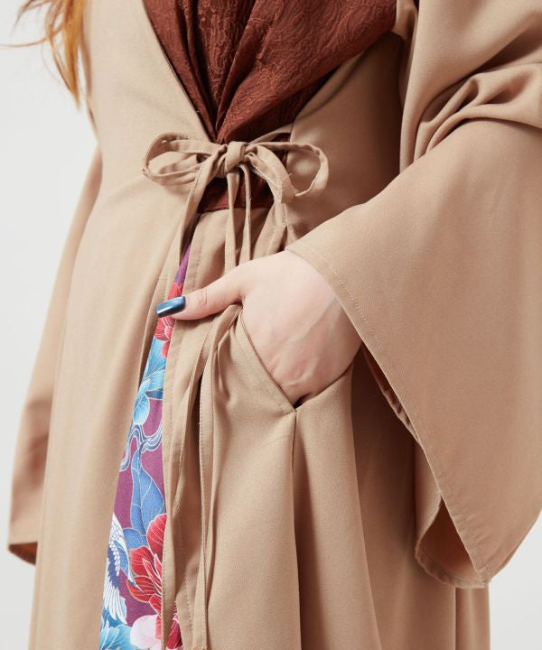 Peony Crane Crossover Dress