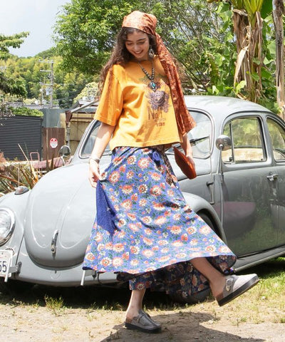 Vintage-Inspired 3/4 Sleeve T-Shirt by AMINA - Ametsuchi