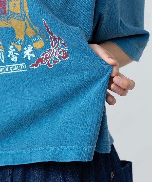 Vintage-Inspired 3/4 Sleeve T-Shirt by AMINA - Ametsuchi