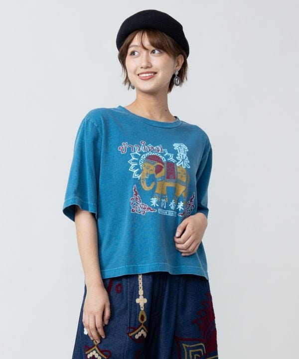 Vintage-Inspired 3/4 Sleeve T-Shirt by AMINA - Ametsuchi