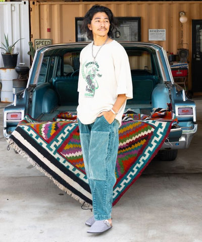 Men's Vintage-Inspired 3/4 Sleeve T-Shirt by AMINA - Ametsuchi
