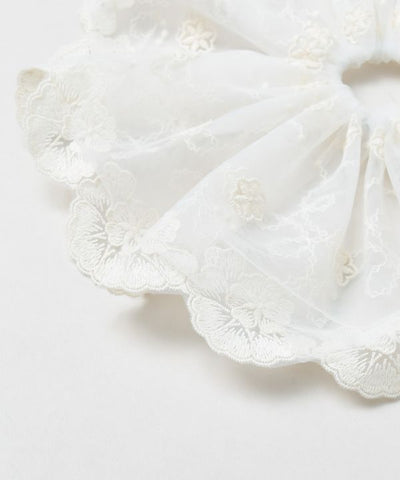 Floral Embroidery Scrunchie