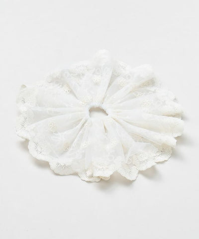 Floral Embroidery Scrunchie
