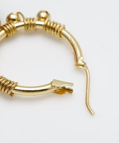 Colrful Beaded Ball Hoop Earrings