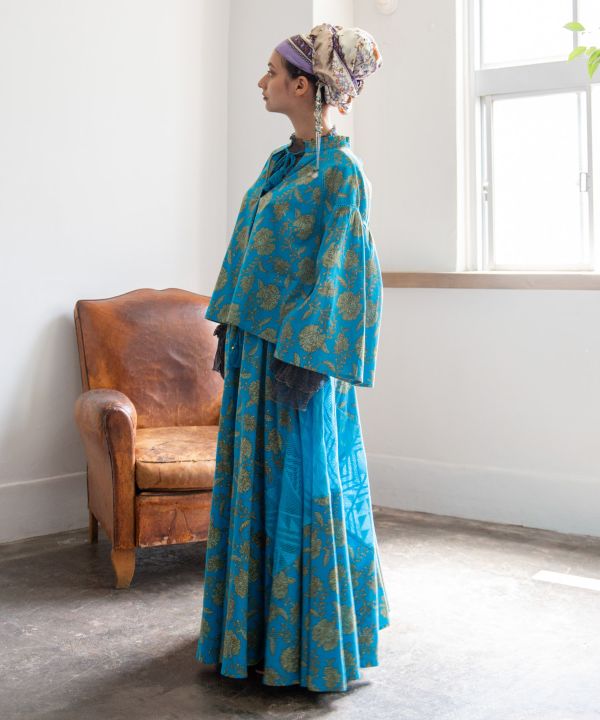 Patchwork Cotton Maxi Skirt