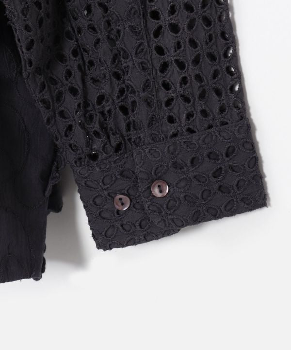 Embroidered Schiffli Patchwork Shirt