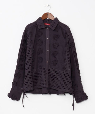 Patchwork Embroidered Cotton Shirt