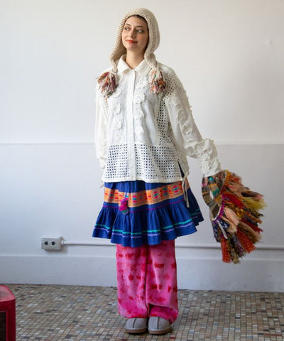 Patchwork Embroidered Cotton Shirt