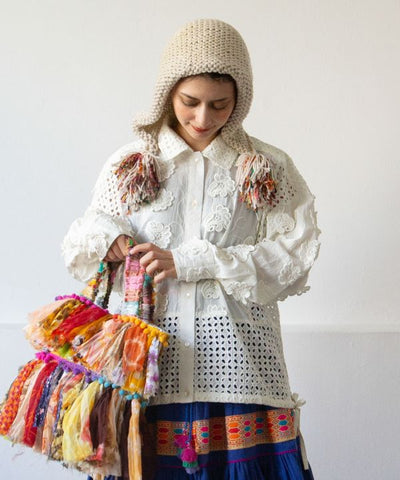 Patchwork Embroidered Cotton Shirt