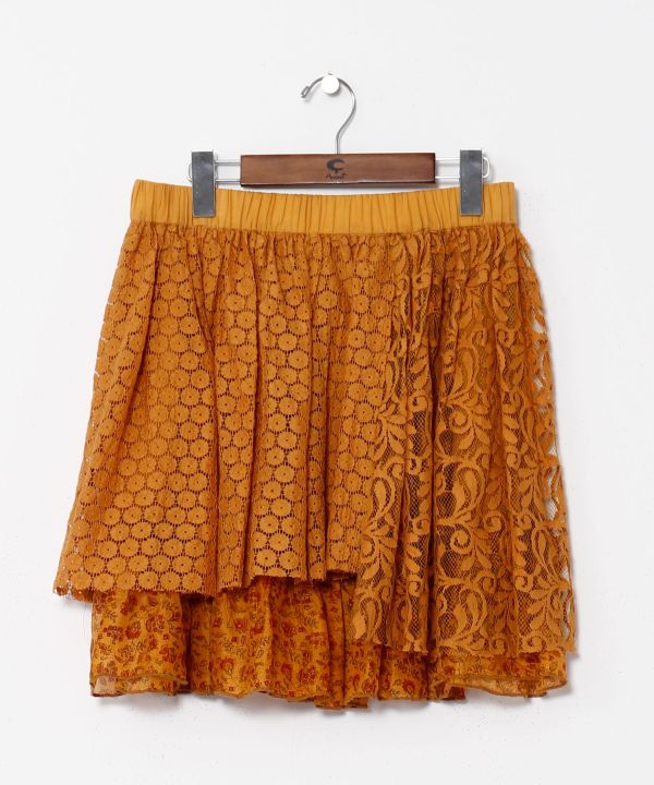 Layered Lace Mini Skirt