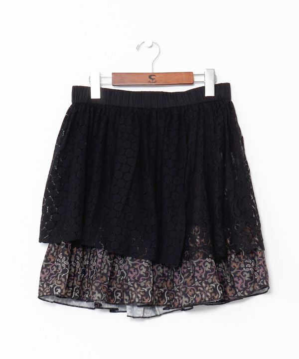 Layered Lace Mini Skirt