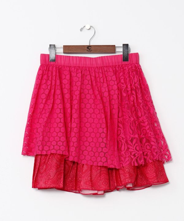 Layered Lace Mini Skirt
