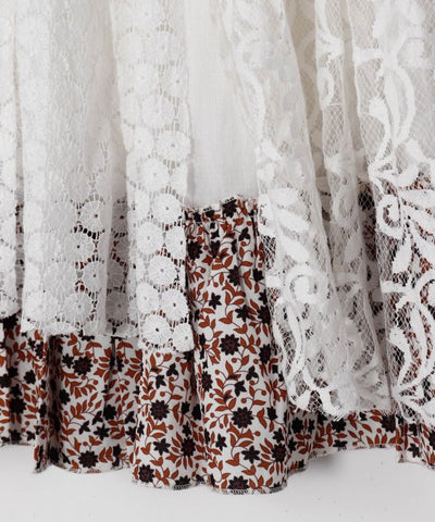 Layered Lace Mini Skirt by AMINA - Ametsuchi