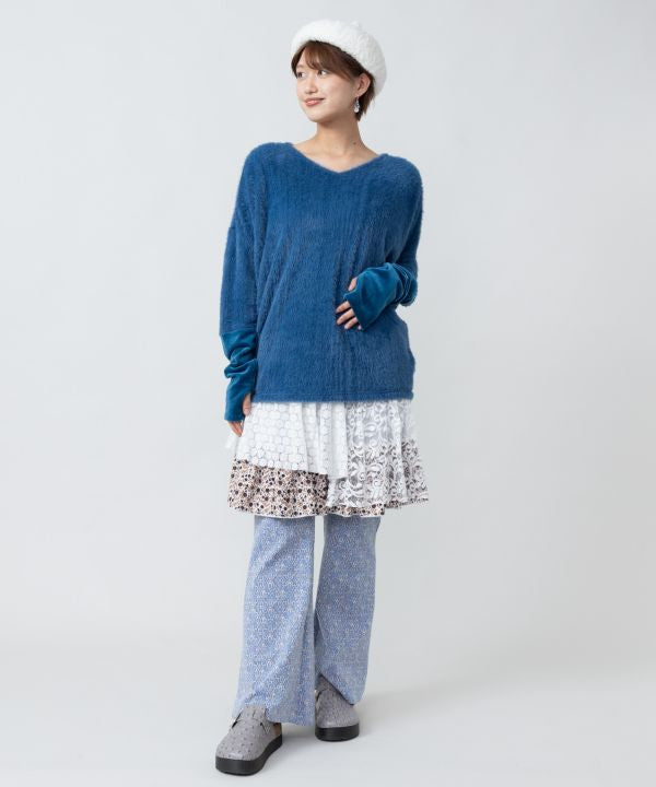Layered Lace Mini Skirt by AMINA - Ametsuchi
