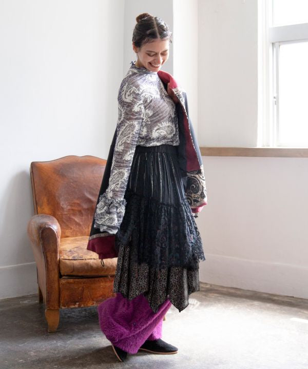 Layered Lace Midi Skirt