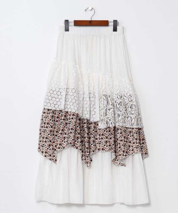Layered Lace Long Skirt