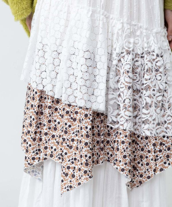 Layered Lace Long Skirt by AMINA - Ametsuchi