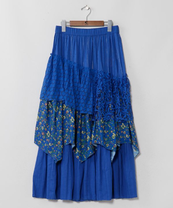 Layered Lace Long Skirt by AMINA - Ametsuchi