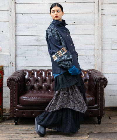 Layered Lace Long Skirt by AMINA - Ametsuchi
