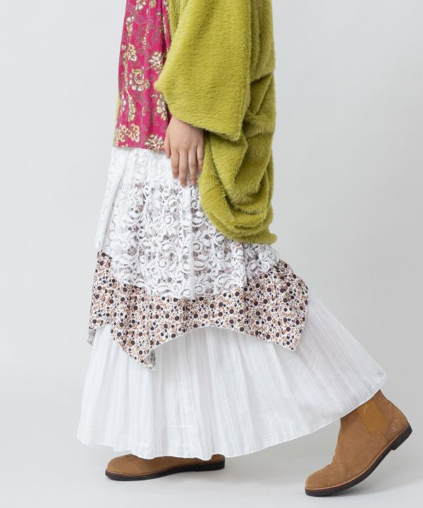 Layered Lace Long Skirt by AMINA - Ametsuchi
