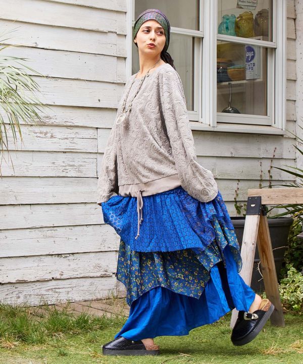 Layered Lace Long Skirt by AMINA - Ametsuchi
