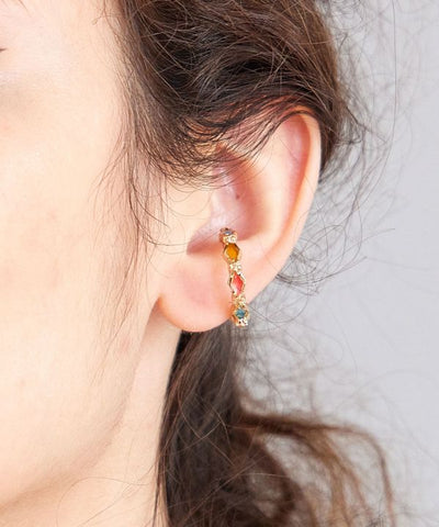 Stained Glass Like Hoop Ear Cuff (1pc)