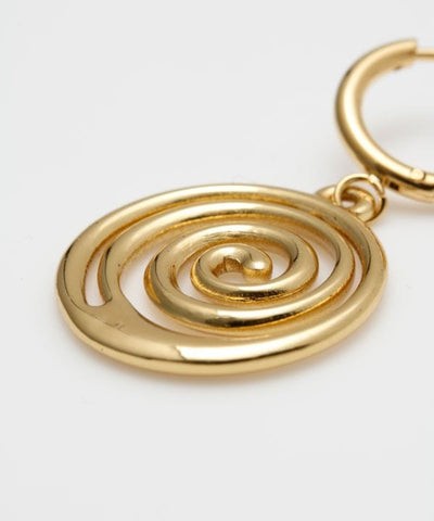 Metal Swirl Hoop Earrings