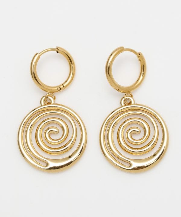 Metal Swirl Hoop Earrings