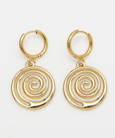 Metal Swirl Hoop Earrings