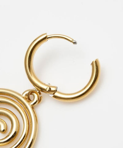 Metal Swirl Hoop Earrings