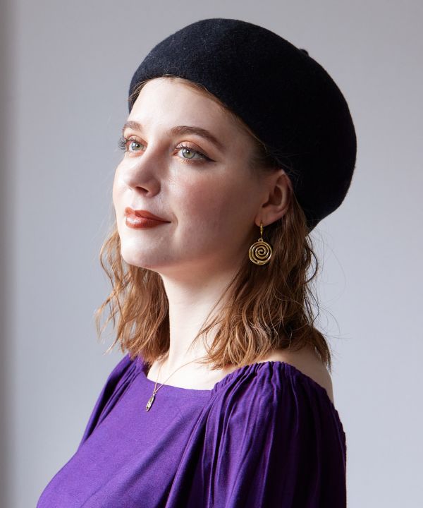 Metal Swirl Hoop Earrings