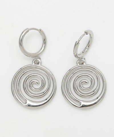 Metal Swirl Hoop Earrings