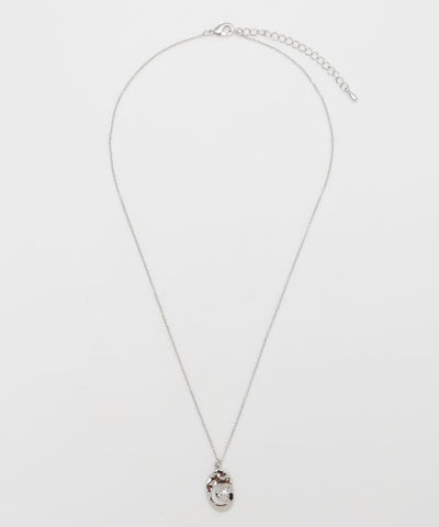 Oval Star & Moon Minimalist Necklace