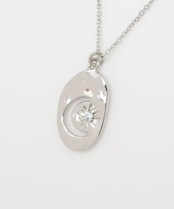 Oval Star & Moon Minimalist Necklace