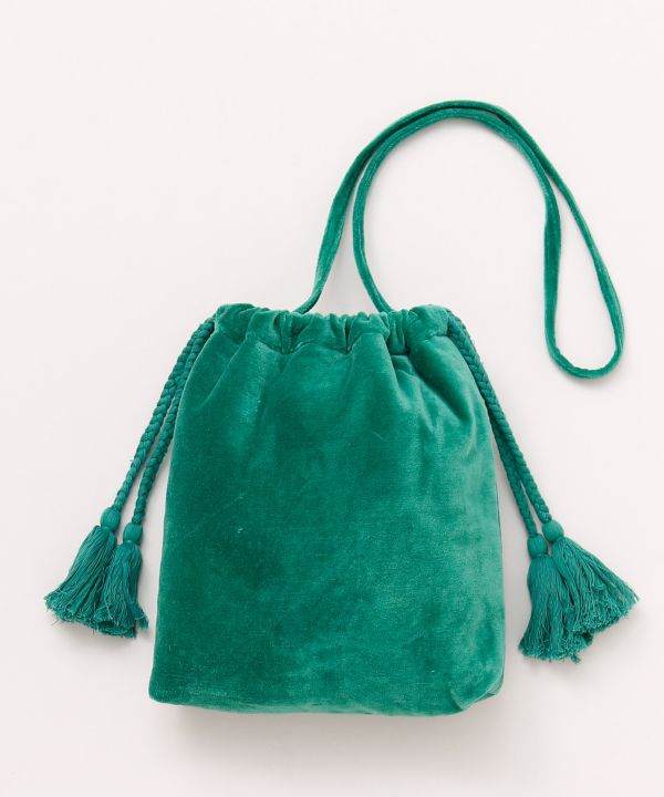 Velvet Drawstring Shoulder Bag