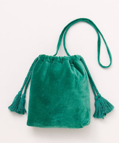 Velvet Drawstring Shoulder Bag
