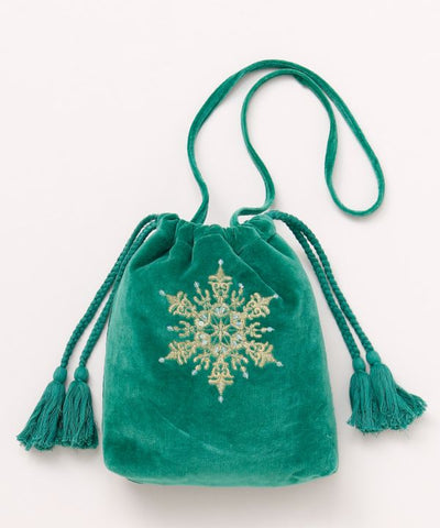 Velvet Drawstring Shoulder Bag