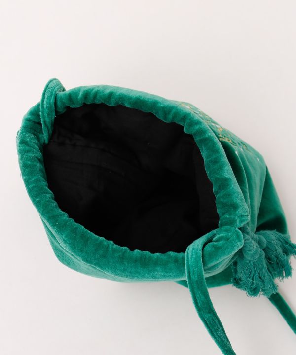 Velvet Drawstring Shoulder Bag