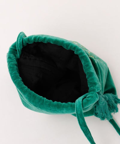 Velvet Drawstring Shoulder Bag
