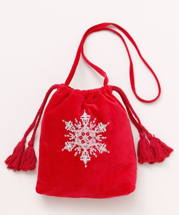 Velvet Drawstring Shoulder Bag