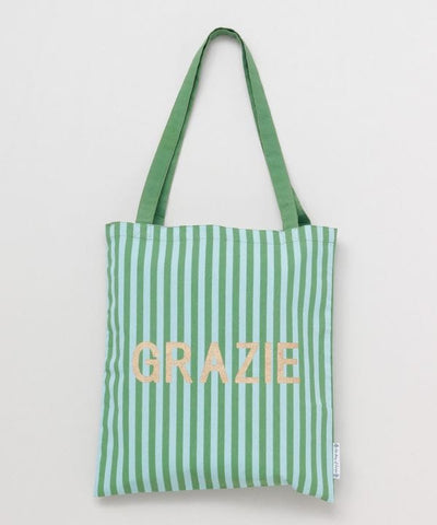 Striped Shopping Tote Bag
