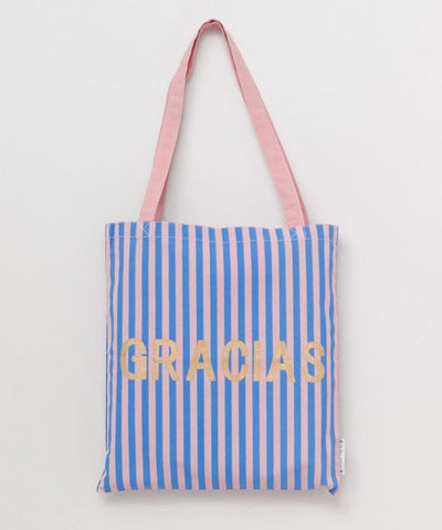 Striped Shopping Tote Bag