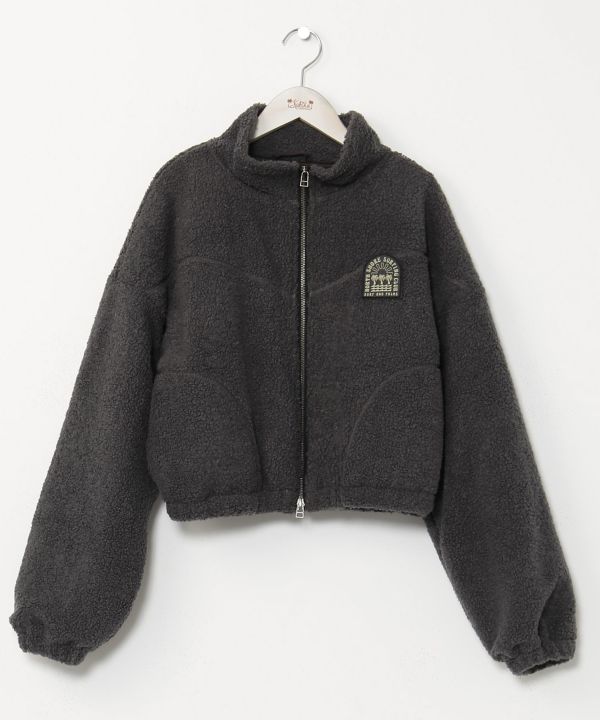 SURF＆Palms Short Zip Up Boa Jacket