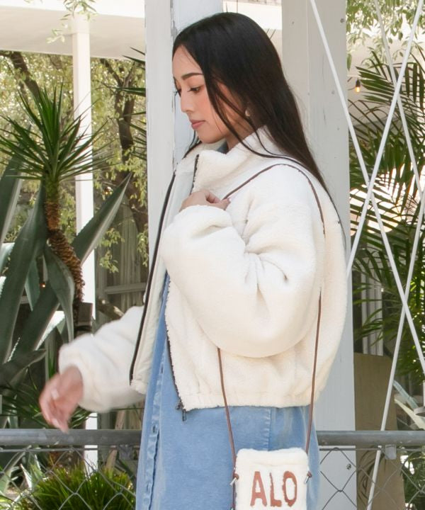 SURF＆Palms Short Zip Up Boa Jacket