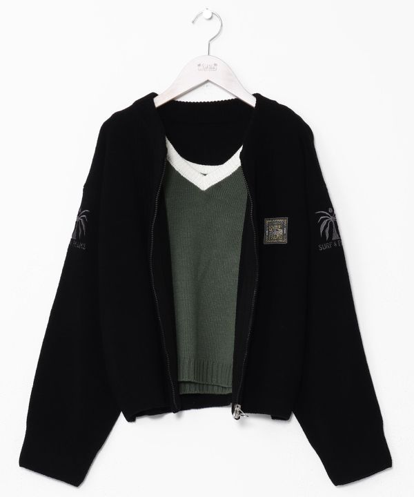 SURF＆Palms 2-Way Tank & Cardigan Set