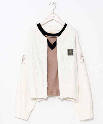 SURF＆Palms 2-Way Tank & Cardigan Set