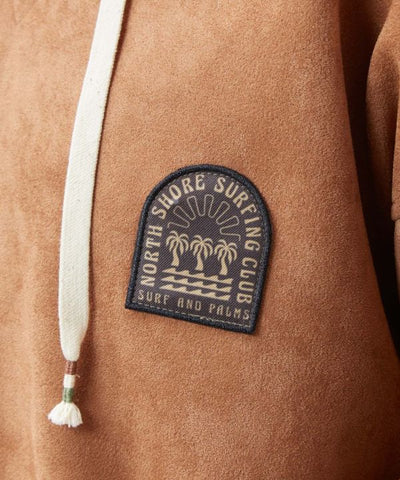 SURF＆Palms Faux Suede Hoodie