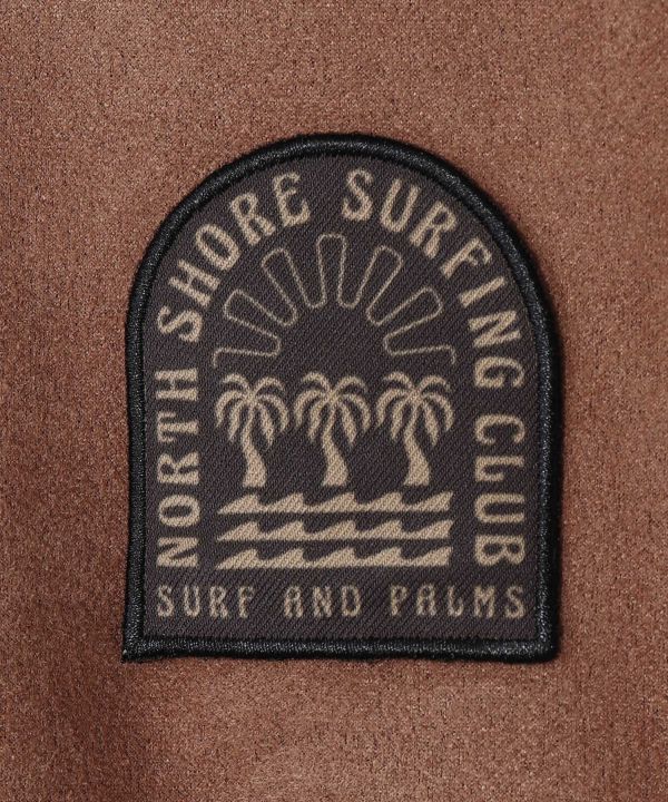 SURF＆Palms Men's Faux Suede Hoodie