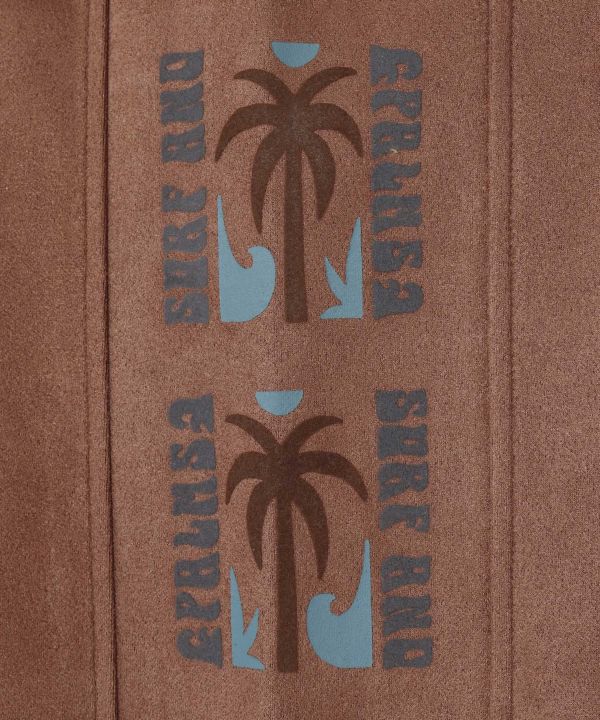 SURF＆Palms Men's Faux Suede Hoodie